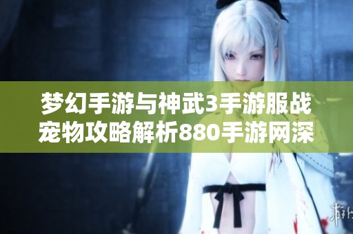 梦幻手游与神武3手游服战宠物攻略解析880手游网深度解读