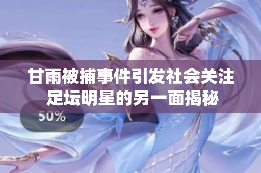 甘雨被捕事件引发社会关注 足坛明星的另一面揭秘