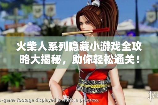 火柴人系列隐藏小游戏全攻略大揭秘，助你轻松通关！